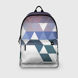 Рюкзак Абстрактные разноцветные треугольники в паттерне, цвет: 3D-принт — фото 2