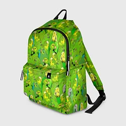 Рюкзак Зеленые волнистые попугайчики, цвет: 3D-принт