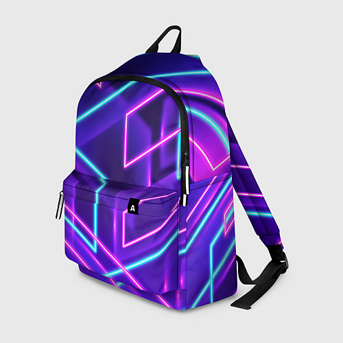 Рюкзак Светящиеся разноцветные полосы / 3D-принт – фото 1