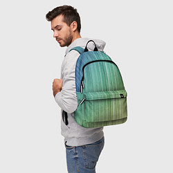 Рюкзак Градиент полосы зеленый, цвет: 3D-принт — фото 2