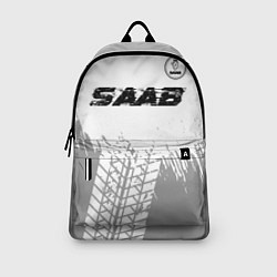 Рюкзак Saab speed на светлом фоне со следами шин: символ, цвет: 3D-принт — фото 2