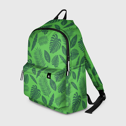 Рюкзак Зеленые листики / 3D-принт – фото 1