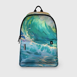 Рюкзак Нарисованные волны моря, цвет: 3D-принт — фото 2