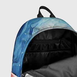 Рюкзак Белый синий красный, цвет: 3D-принт — фото 2