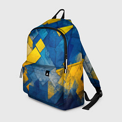 Рюкзак Синяя и жёлтая геометрия, цвет: 3D-принт