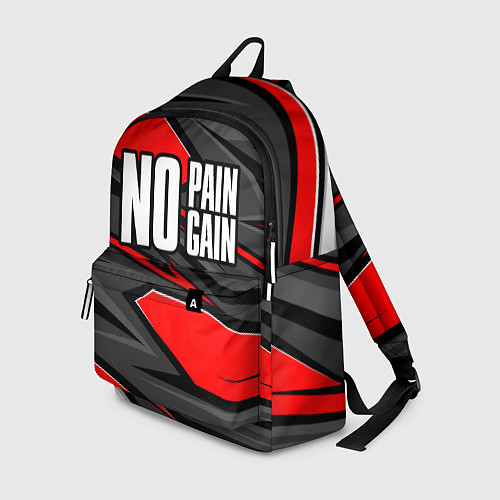 Рюкзак No pain no gain - красный / 3D-принт – фото 1