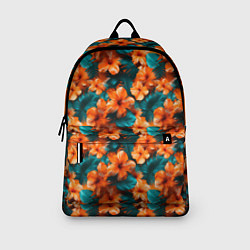 Рюкзак Оранжевые цветы гавайские, цвет: 3D-принт — фото 2