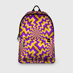 Рюкзак Желто-фиолетовая иллюзия вращения, цвет: 3D-принт — фото 2