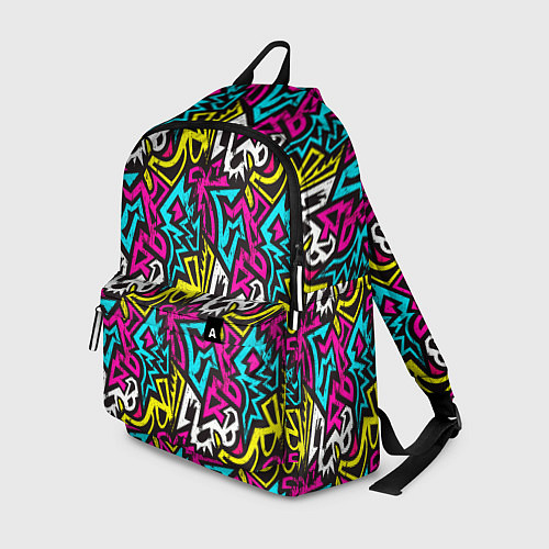 Рюкзак Цветные зигзаги Colored zigzags / 3D-принт – фото 1