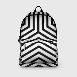 Рюкзак Черно-белые полосы в узоре, цвет: 3D-принт — фото 2