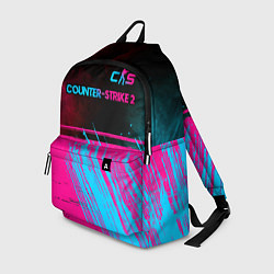 Рюкзак Counter-Strike 2 - neon gradient: символ сверху, цвет: 3D-принт