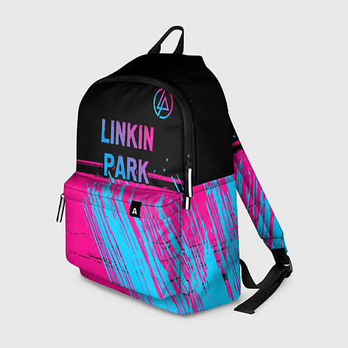 Рюкзак Linkin Park - neon gradient: символ сверху / 3D-принт – фото 1