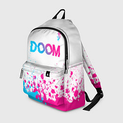 Рюкзак Doom neon gradient style: символ сверху, цвет: 3D-принт
