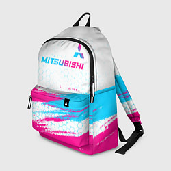 Рюкзак Mitsubishi neon gradient style: символ сверху, цвет: 3D-принт