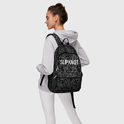 Рюкзак Slipknot glitch на темном фоне: символ сверху, цвет: 3D-принт — фото 2
