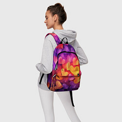 Рюкзак Разноцветные сердечки, цвет: 3D-принт — фото 2