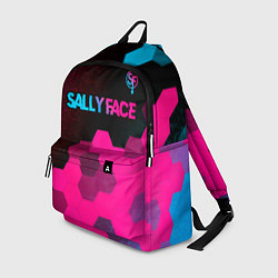Рюкзак Sally Face - neon gradient: символ сверху, цвет: 3D-принт