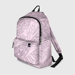 Рюкзак Цветочная абстракция розовый, цвет: 3D-принт