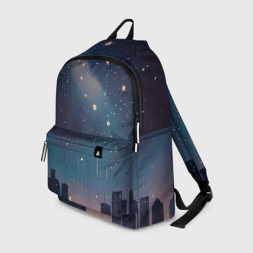 Рюкзак Звёздное небо над городом - нейросеть / 3D-принт – фото 1