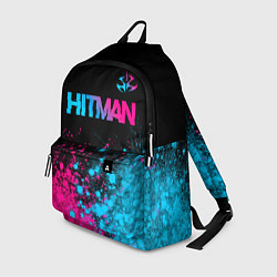 Рюкзак Hitman - neon gradient: символ сверху, цвет: 3D-принт