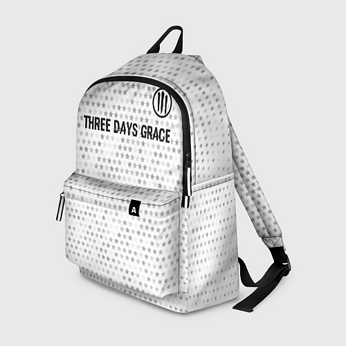 Рюкзак Three Days Grace glitch на светлом фоне: символ св / 3D-принт – фото 1