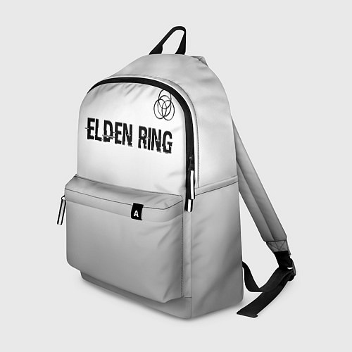 Рюкзак Elden Ring glitch на светлом фоне: символ сверху / 3D-принт – фото 1