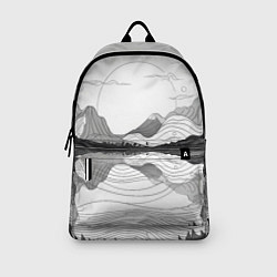 Рюкзак Минималистичный пейзаж чб, цвет: 3D-принт — фото 2