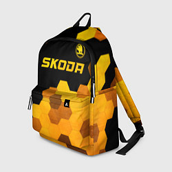 Рюкзак Skoda - gold gradient: символ сверху, цвет: 3D-принт