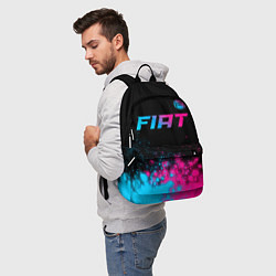 Рюкзак Fiat - neon gradient: символ сверху, цвет: 3D-принт — фото 2