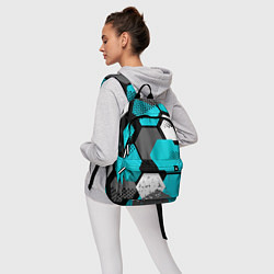 Рюкзак Шестиугольники абстрактный фон, цвет: 3D-принт — фото 2