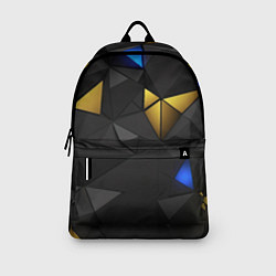 Рюкзак Black yellow geometry, цвет: 3D-принт — фото 2