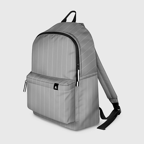 Рюкзак Благородный серый полосатый / 3D-принт – фото 1