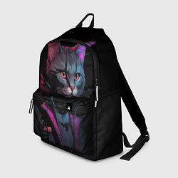 Рюкзак Кот в стиле киберпанк, цвет: 3D-принт