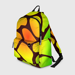 Рюкзак Коричневая сеть с цветными пятнами, цвет: 3D-принт