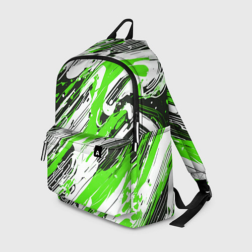 Рюкзак Спонтанные брызги зелёные / 3D-принт – фото 1