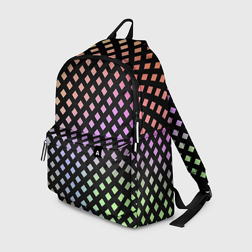 Рюкзак Цветной под сеткой имитация / 3D-принт – фото 1