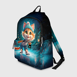 Рюкзак Мультяшный котенок на коньках, цвет: 3D-принт