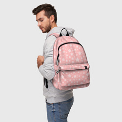 Рюкзак Звёздочки бледно-розовый, цвет: 3D-принт — фото 2