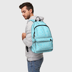 Рюкзак Звёздочки на голубом фоне, цвет: 3D-принт — фото 2