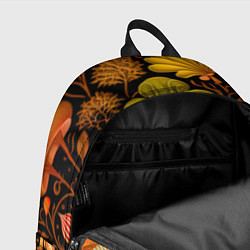 Рюкзак Грибы с листвой узор, цвет: 3D-принт — фото 2