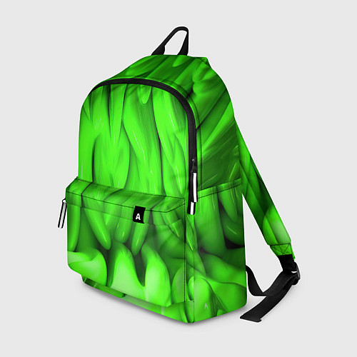 Рюкзак Зеленая абстрактная текстура / 3D-принт – фото 1