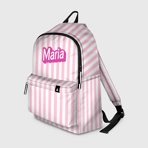 Рюкзак Имя Мария в стиле Барби: розовая полоска / 3D-принт – фото 1