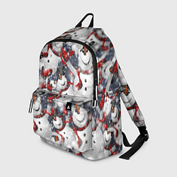 Рюкзак Зимний паттерн со снеговиками, цвет: 3D-принт