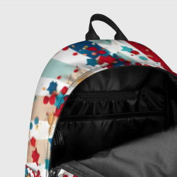 Рюкзак Новогодние линии красный синий, цвет: 3D-принт — фото 2