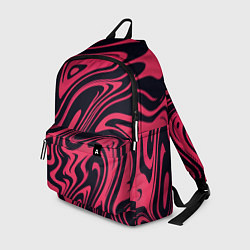Рюкзак Абстракция чёрно-розовый, цвет: 3D-принт