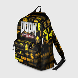Рюкзак Doom золотые логотипы игр