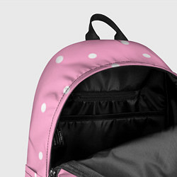 Рюкзак Барби - белый горошек на розовом, цвет: 3D-принт — фото 2