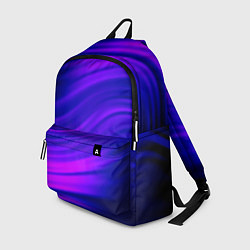Рюкзак Волнистый абстрактный узор в синих и малиновых тон, цвет: 3D-принт