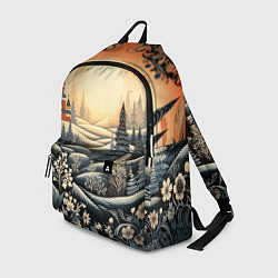 Рюкзак Зимний предновогодний пейзаж, цвет: 3D-принт
