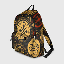 Рюкзак Узор в славянском стиле на тёмном фоне, цвет: 3D-принт